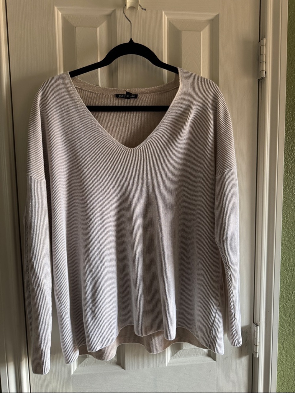 Eileen Fisher Lightweight V-Neck Sweater linen/Cotton